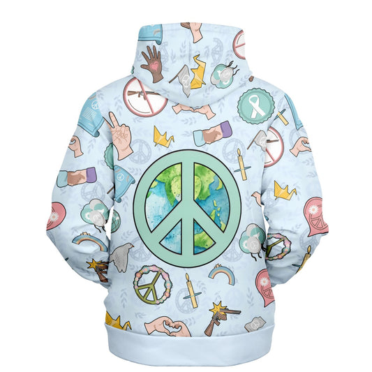 World Peace Fashion Hoodie - AOP