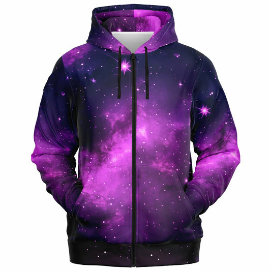 Galaxy Fashion Zip-Up Hoodie - AOP