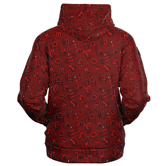 Zodiac Symbols Fashion Zip-Up Hoodie - AOP