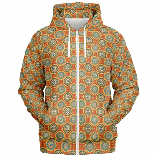 Mandala Fashion Zip-Up Hoodie - AOP