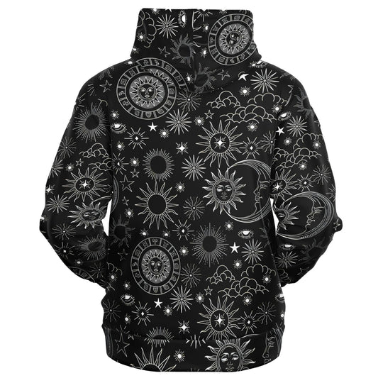 Celestial design Fashion Zip-Up Hoodie - AOP