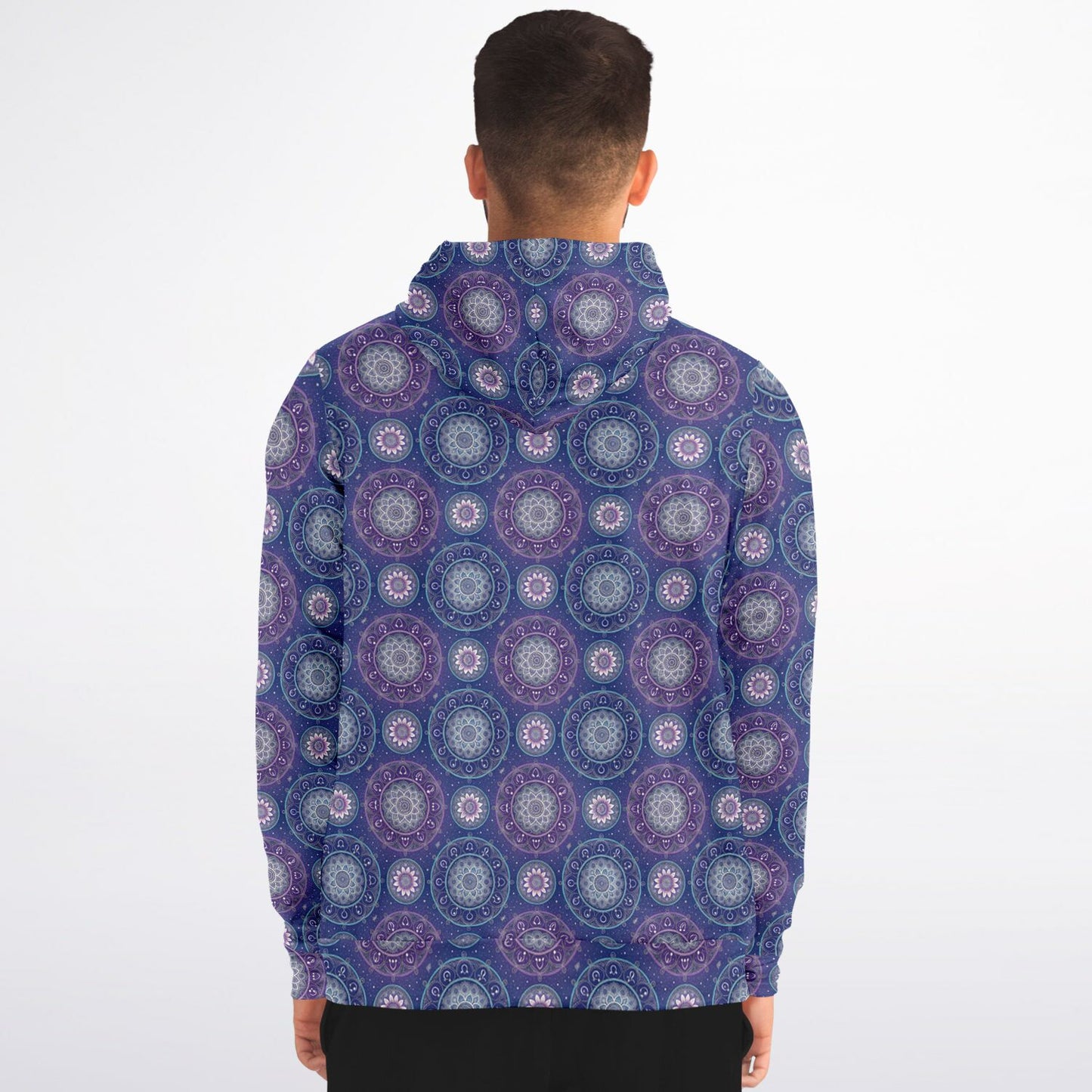 Mandala Pattern Fashion Zip-Up Hoodie - AOP