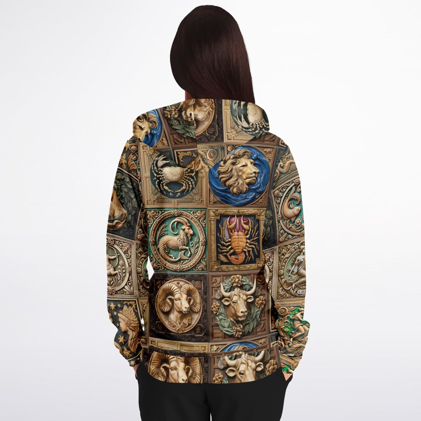 Zodiac Fashion Zip-Up Hoodie - AOP