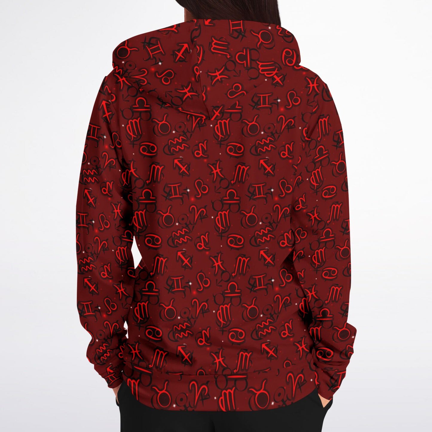 Zodiac Symbols Fashion Zip-Up Hoodie - AOP