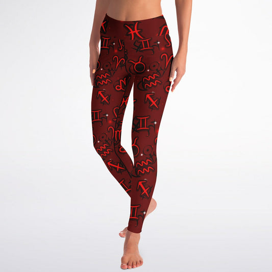 Zodiac Symbols Yoga Leggings - AOP