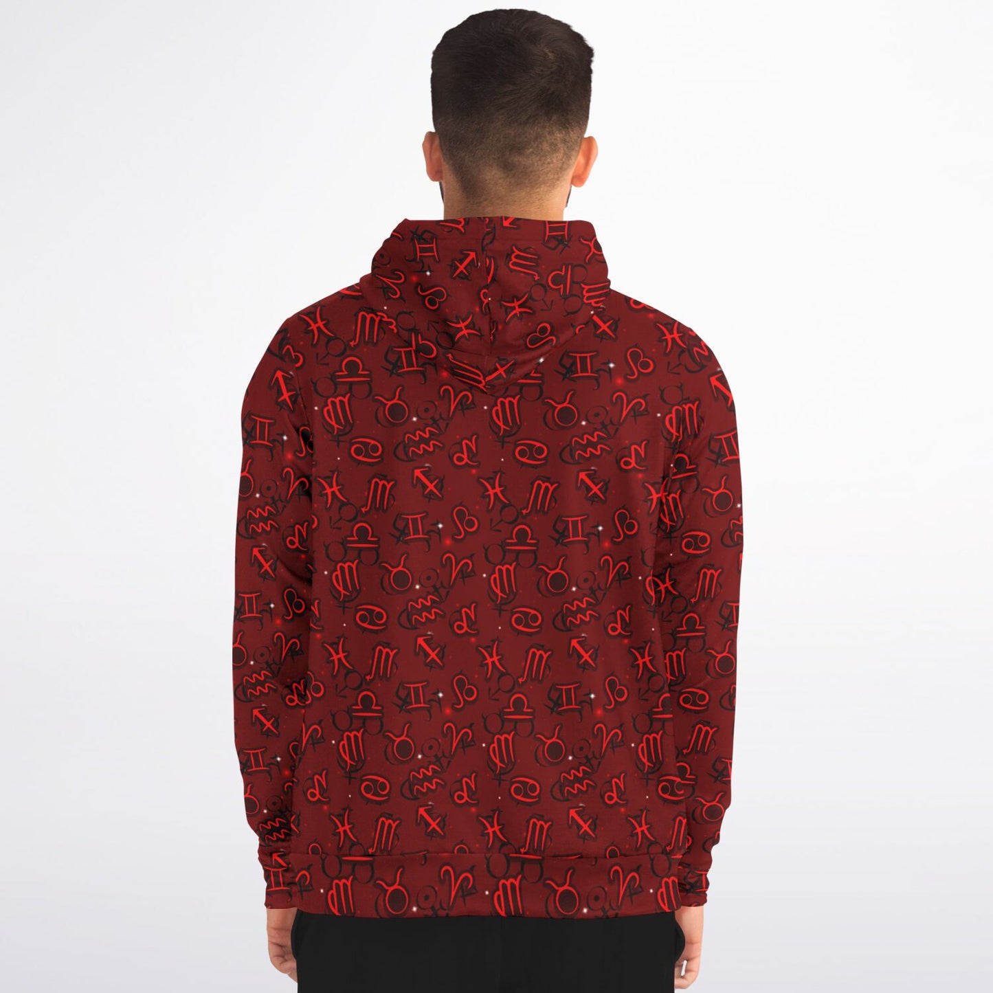 Zodiac Symbols Fashion Zip-Up Hoodie - AOP