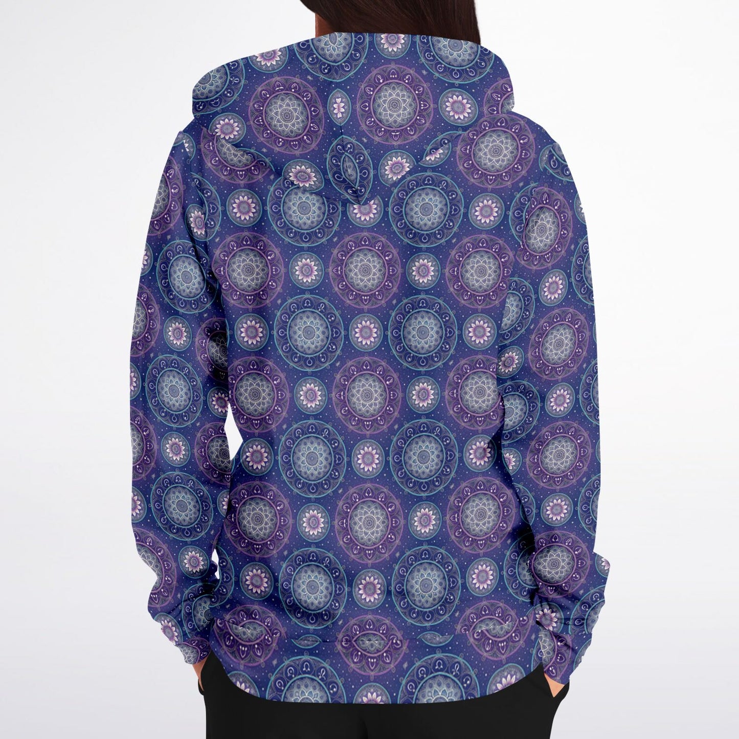 Mandala Pattern Fashion Zip-Up Hoodie - AOP