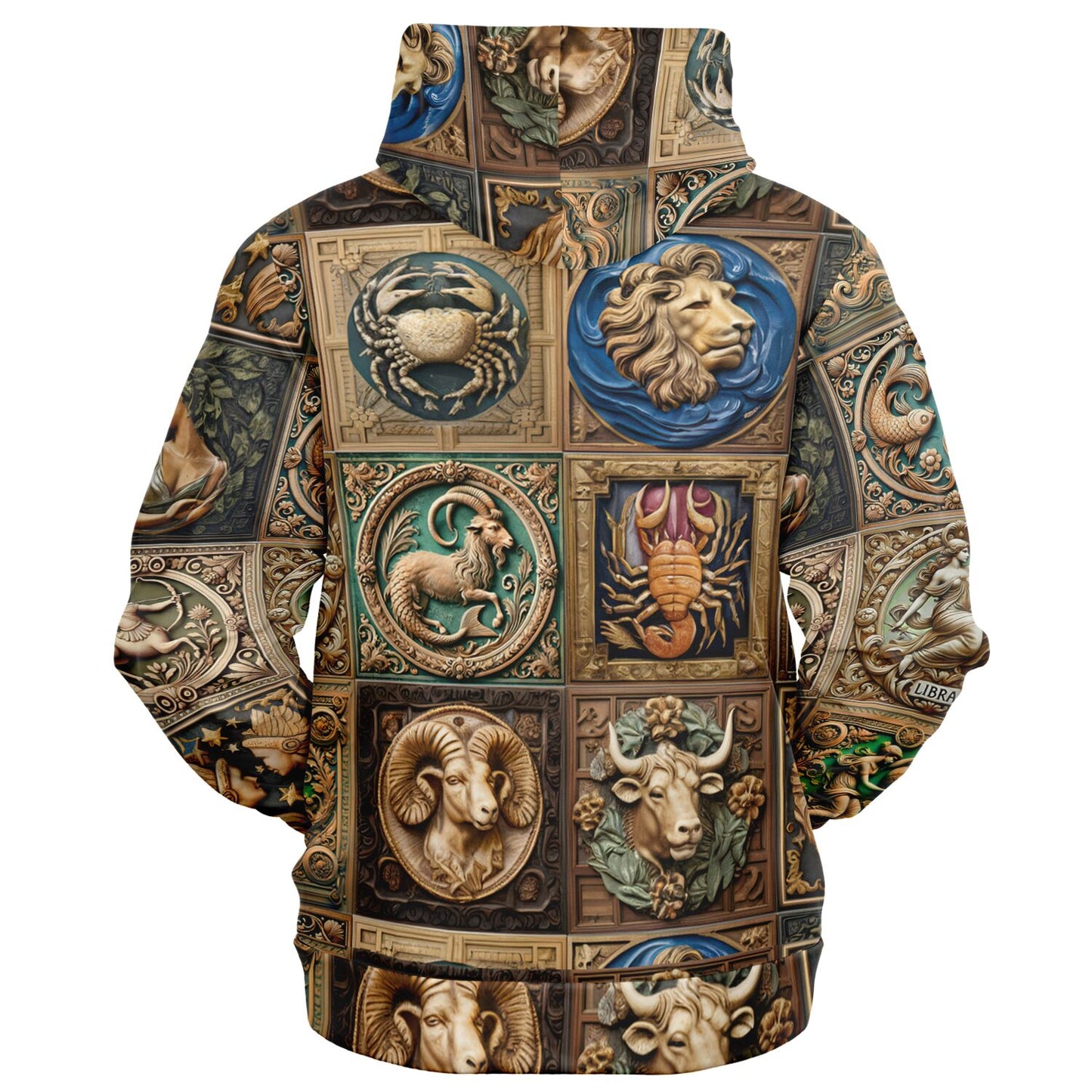 Zodiac Fashion Zip-Up Hoodie - AOP