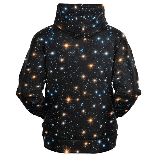 Starry Sky Fashion Zip-Up Hoodie - AOP