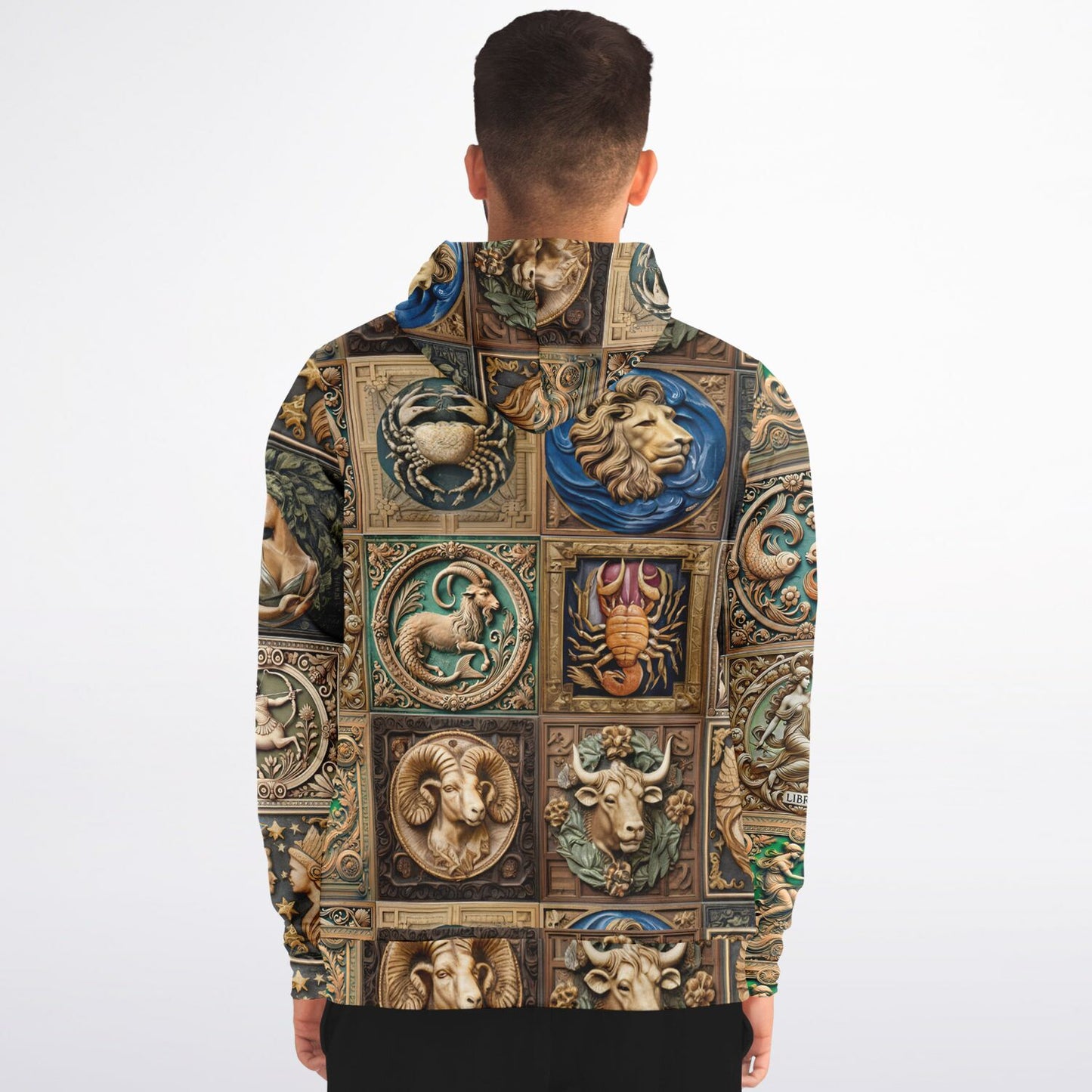 Zodiac Fashion Zip-Up Hoodie - AOP