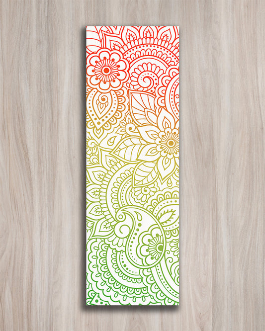 Golden Paisley Grace Yoga Mat