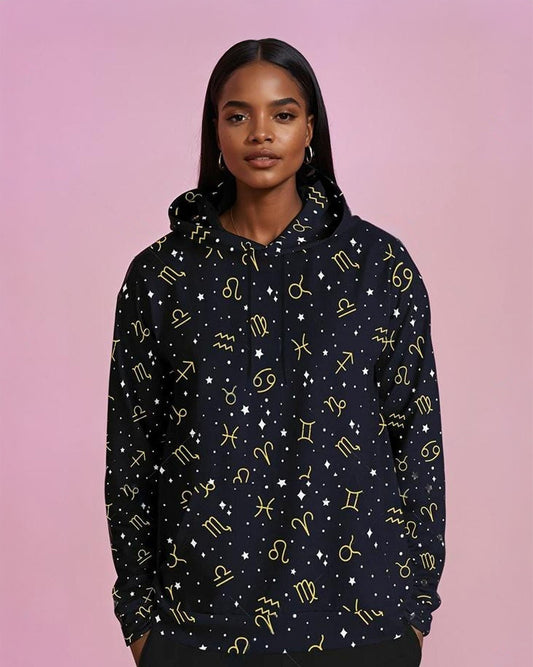 Zodiac Pattern Fashion Hoodie - AOP